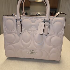 NWT Maggie Small Tote Blush Pink With Embossed Signature C's.